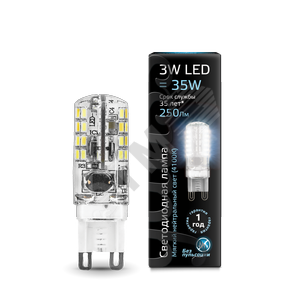 LED 3вт,220в,G9,белый,капсульная Gauss - Gauss