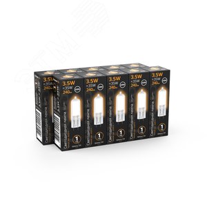 Лампа светодиодная LED 3.5 Вт 240 Лм 3000К теплая G4 капсула 220 В стекло Black Gauss (107807103) 3