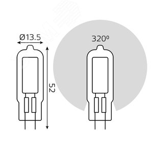 Лампа светодиодная LED 3.5 Вт 240 Лм 3000К теплая G4 капсула 220 В стекло Black Gauss (107807103) 7