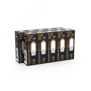 Лампа светодиодная LED 5.5 Вт 480 лм 3000К капсула теплый G4 AC 220В стеклянная Black 3