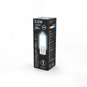 Лампа светодиодная LED 3.5 Вт 260 лм 4100К капсула нейтральный G4 AC 220В стеклянная Black Gauss 5