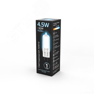 Лампа светодиодная LED 4.5 Вт 400 лм 4100К капсула нейтральный G4 AC 220В стеклянная Black Gauss 4