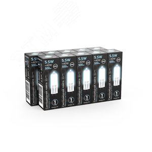 Лампа светодиодная LED 5.5 Вт 500 Лм 4100К белая G4 капсула 220 В стекло Black Gauss (107807205) - фото 3