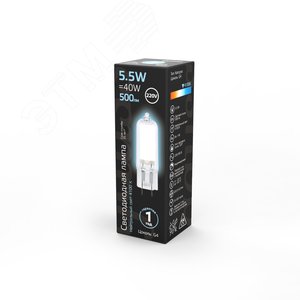 Лампа светодиодная LED 5.5 Вт 500 Лм 4100К белая G4 капсула 220 В стекло Black Gauss (107807205) - фото 4