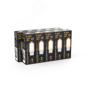 Лампа светодиодная LED 4.5 Вт 380 Лм 3000К теплая G9 капсула 220 В стекло Black Gauss (107809104) 3