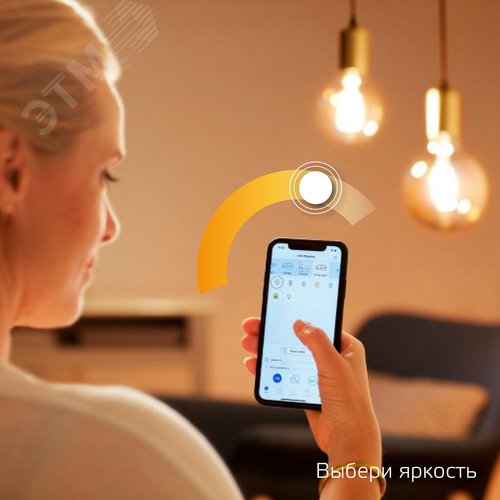 Лампа светодиодная умная филаментная LED 4.5 Вт 495 лм 2700К E14 AC 220В IP20 диммируемая управление по Wi-Fi Smart Home - фото 3
