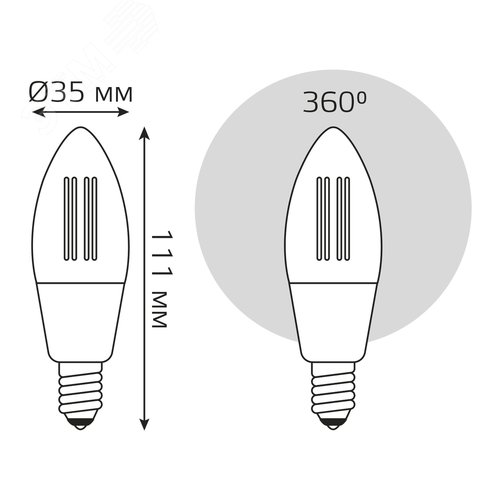 Лампа светодиодная умная филаментная LED 4.5 Вт 495 лм 2000-6500К E14 AC 220В IP20 изменение цветовой температуры и диммирование управление по Wi-Fi Smart Home - фото 17