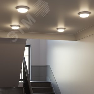 Светильник светодиодный ДБП 12 Вт 940 лм 4000К AC 220В Белый IP65 круг D140х48мм Пластик ЖКХ LITE Gauss 4