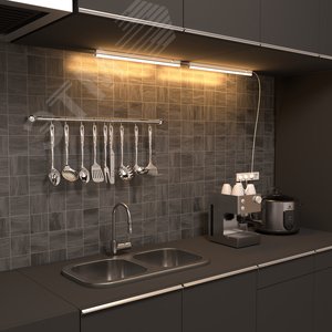 Светильник линейный светодиодный ДБО 10 Вт 700 лм 3000К AC 220В IP20 561х22х38мм крепления провода и коннекторы входят в комплект TL Black 5