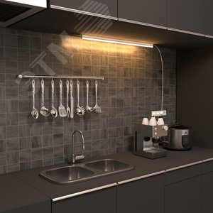 Светильник линейный светодиодный ДБО 12 Вт 1000 лм 3000К AC 220В IP20 865х22х36мм крепления провода и коннекторы входят в комплект TL Black 5