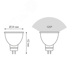 Лампа светодиодная LED 3 Вт 290 лм 3000К софит MR11 теплый GU4 AC 220В Black - фото 16