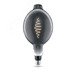 Лампа светодиодная филаментная LED 8.5 Вт 165 лм 1800К BT180 теплый E27 AC 220В серая колба Black Filament