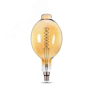 Лампа светодиодная филаментная LED 8 Вт 620 лм 2400К BT180 теплый E27 AC 220В золотистая колба Black Filament