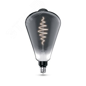 Лампа светодиодная филаментная LED 8.5 Вт 165 лм 1800К ST164 теплый E27 AC 220В серая колба Black Filament