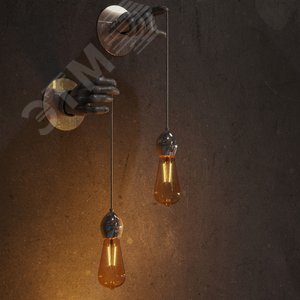 Лампа светодиодная филаментная LED 8 Вт 740 лм 2400К ST64 теплый E27 AC 220В золотистая колба Black Filament 7