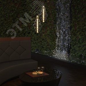 Лампа светодиодная филаментная LED 8 Вт 380 лм 2700К Honeycomb теплый E27 AC 220В серая колба Black Filament 8