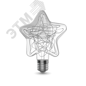 Лампа светодиодная LED 2 Вт RGB Е27 Star Filament Gauss (160802008)