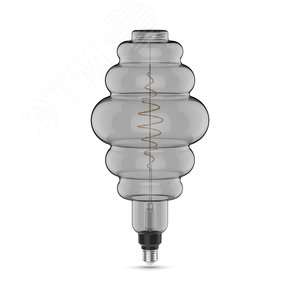 Лампа светодиодная филаментная LED 8.5 Вт 165 лм 1800К Honeycomb теплый E27 AC 220В серая колба Black Filament