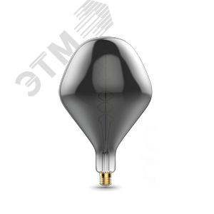 Лампа светодиодная филаментная LED 8 Вт 300 лм 2400К AC185-265В E27 SD160 теплая серая колба Black Filament