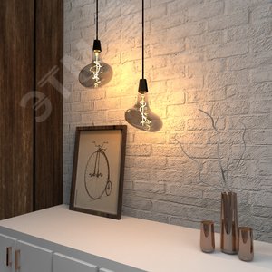 Лампа светодиодная филаментная LED 6 Вт 240 лм 2400К FD180 теплый E27 AC 220В серая колба Black Filament 5