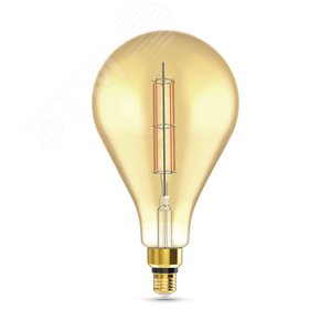 Лампа светодиодная LED 6 Вт 890 Лм 2700К теплая Е27 PS160 golden straight Filament Gauss (179802118) - Gauss