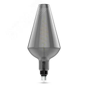 Лампа светодиодная филаментная LED 8.5 Вт 165 лм 1800К Vase теплый E27 AC 220В серая колба Black Filament