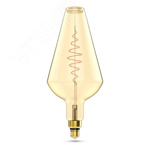 Лампа светодиодная филаментная LED 8.5 Вт 660 лм 2000К Vase теплый E27 AC 220В золотистая колба Black Filament