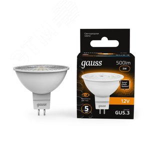 Лампа светодиодная LED 5 Вт 500 лм 3000К софит MR16 теплый GU5.3 AC/DC 12В низковольтная Black - фото 11