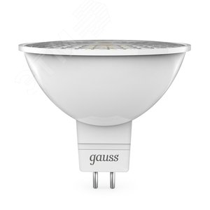 Лампа светодиодная LED 5 Вт 500 лм 3000К софит MR16 теплый GU5.3 AC/DC 12В низковольтная Black - Gauss