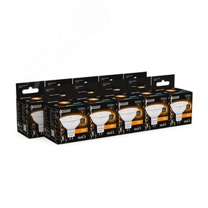 Лампа светодиодная LED 5 Вт 500 лм 3000К софит MR16 теплый GU5.3 AC/DC 12В низковольтная Black - фото 12