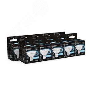 Лампа светодиодная LED 5 Вт 530 лм 4100К софит MR16 нейтральный GU5.3 AC/DC 12В низковольтная Black - фото 12