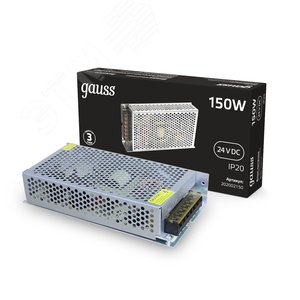 Блок питания 150W 24V IP20 1/50 | 202002150 | Gauss - фото 2