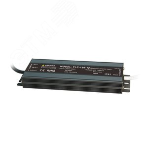Блок питания для светодиодной ленты 150 Вт AC 100-264В Uвых 24В IP67 188х65х22мм Black - Gauss