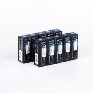 Лампа светодиодная LED 4 Вт 410 Лм 4100К белая G4 капсула 12 В керамика Black Gauss 2