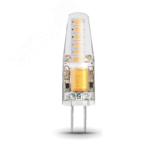Лампа светодиодная LED 2 Вт 190 Лм 3000К теплая G4 капсула 12 В силикон Black Gauss - Gauss