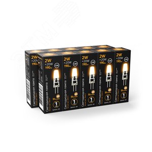 Лампа светодиодная LED 2 Вт 190 Лм 3000К теплая G4 капсула 12 В силикон Black Gauss - фото 3
