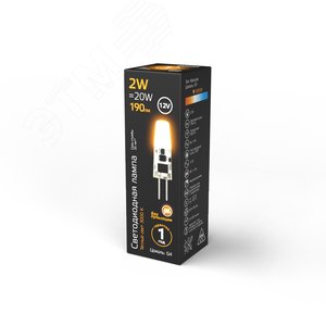Лампа светодиодная LED 2 Вт 190 Лм 3000К теплая G4 капсула 12 В силикон Black Gauss - фото 4
