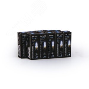 Лампа светодиодная LED 2 Вт 200 Лм 4100К белая G4 капсула 12 В силикон Black Gauss (207707202) 3