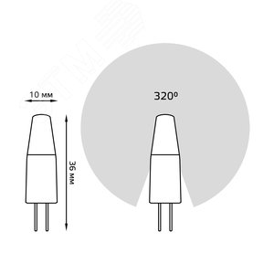 Лампа светодиодная LED 2 Вт 200 Лм 4100К белая G4 капсула 12 В силикон Black Gauss (207707202) 7