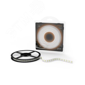 Лента светодиодная LED 2835/60-SMD 4.8W 12V DC теплый белый IP66 5м (311000105) - фото 3