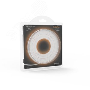 Лента светодиодная LED 6.5 Вт/м 2835-SMD 24 В DC 3000K теплый белый IP65 (блистер 5м) Black Gauss - фото 6
