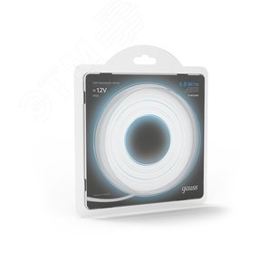 Лента светодиодная LED 2835/60-SMD 4.8W 12V DC холодный белый IP66 5м (311000305) 6