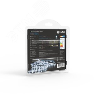 Лента светодиодная LED 2835/60-SMD 4.8W 12V DC холодный белый IP66 5м (311000305) 7