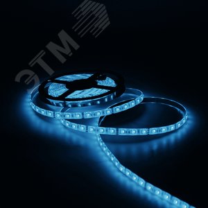 Лента светодиодная LED 5050/60-SMD 14.4W 12V DC холодный белый IP66 5м (311000314) - фото 5