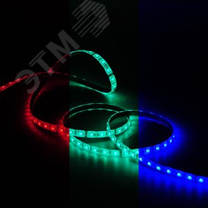 Лента светодиодная 14.4 Вт/м DC 12В RGB IP66 60LED SMD5050 660 лм/м Black 4