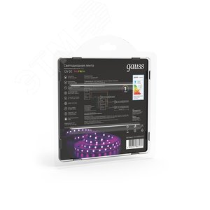 Лента светодиодная 14.4 Вт/м DC 12В RGB IP66 60LED SMD5050 660 лм/м Black 7