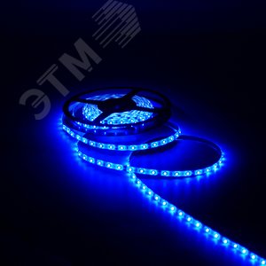 Лента светодиодная LED 2835/60-SMD 4.8W 12V DC синий IP66 5м (311000505) 5
