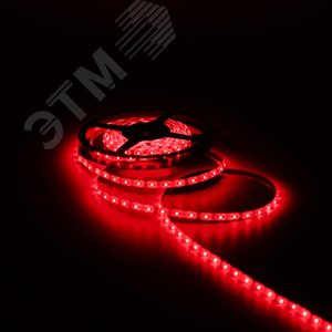 Лента светодиодная LED 2835/60-SMD 4.8W 12V DC красный IP66 5м (311000705) 5