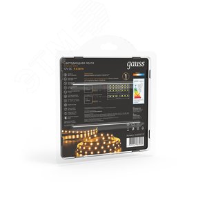 Лента светодиодная LED 2835/120-SMD 9.6W 12V DC, теплый белый 5м (312000110) 7