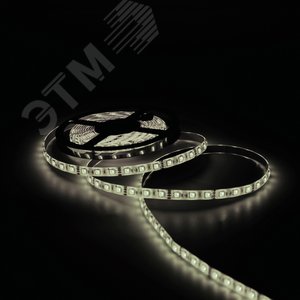 Лента светодиодная LED 5050/60-SMD 14.4W 12V DC теплый белый 5м (312000114) - фото 5